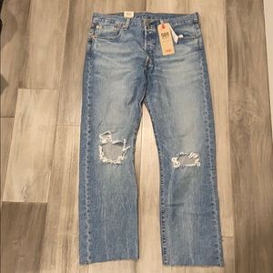Levi’s Stretch 501’s - distressed